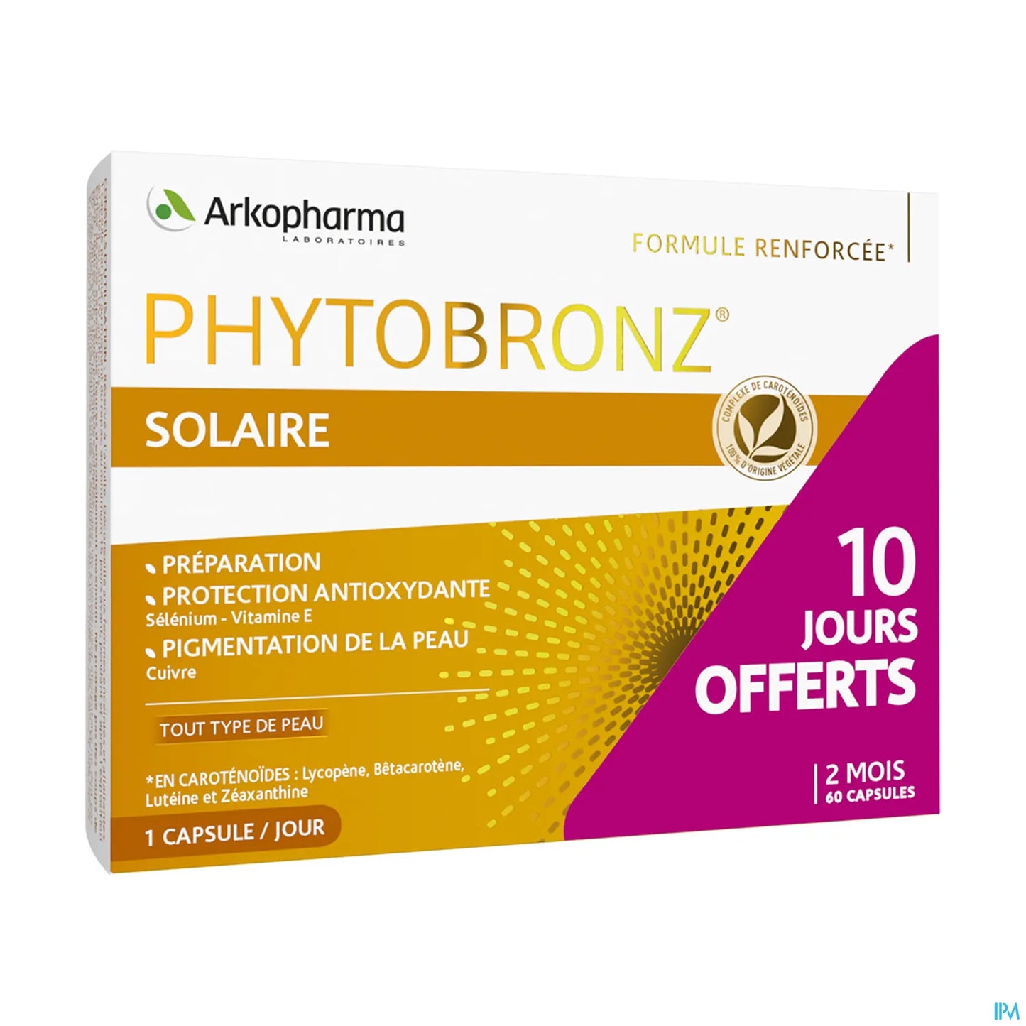 Arkopharma Phytobronz Préparateur Soleil 60 Capsules