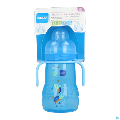 220ml Transition Bottle for Boys with Soft, Leak-Proof Spout