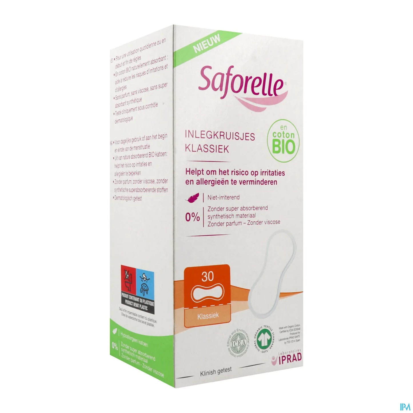 Bio 30 Classic Salvaslip 100% Cotone Biologico Pelle Sensibile