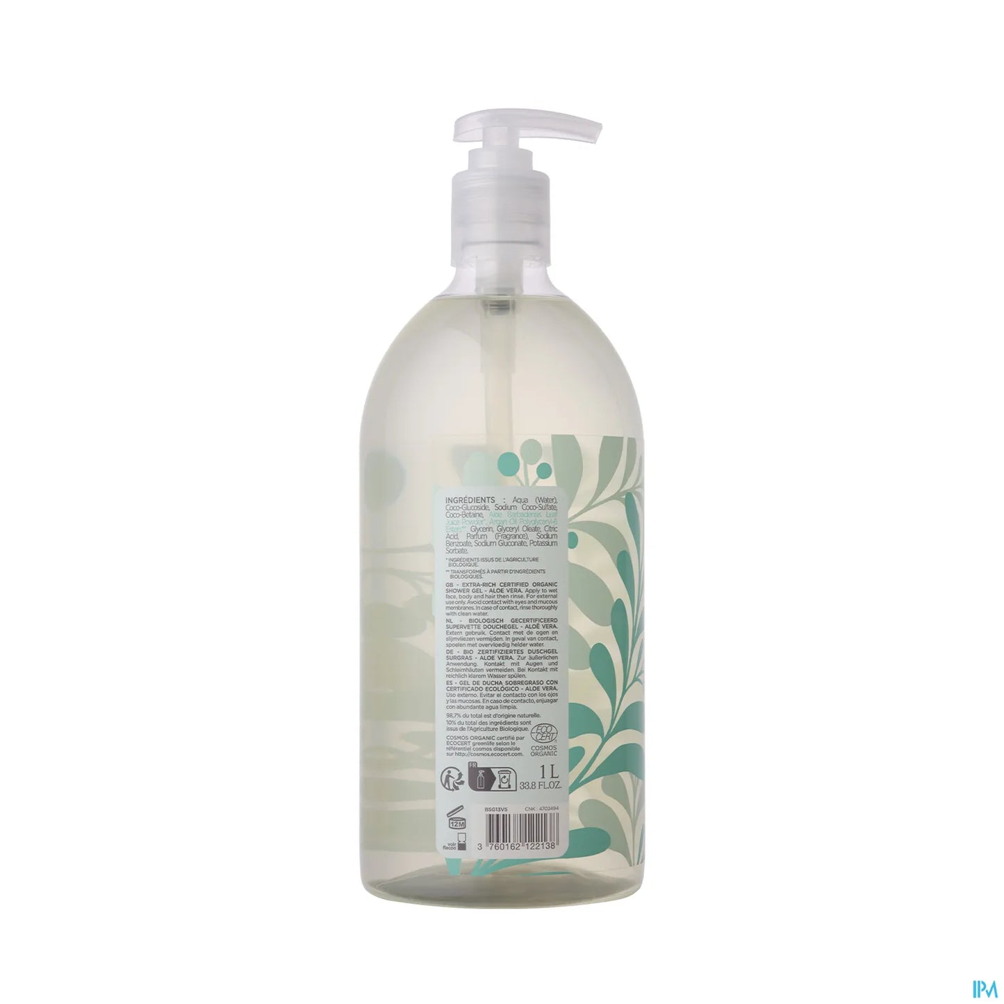 Green Nature Gel Doccia all'Aloe Vera Surgras Biologico 1L