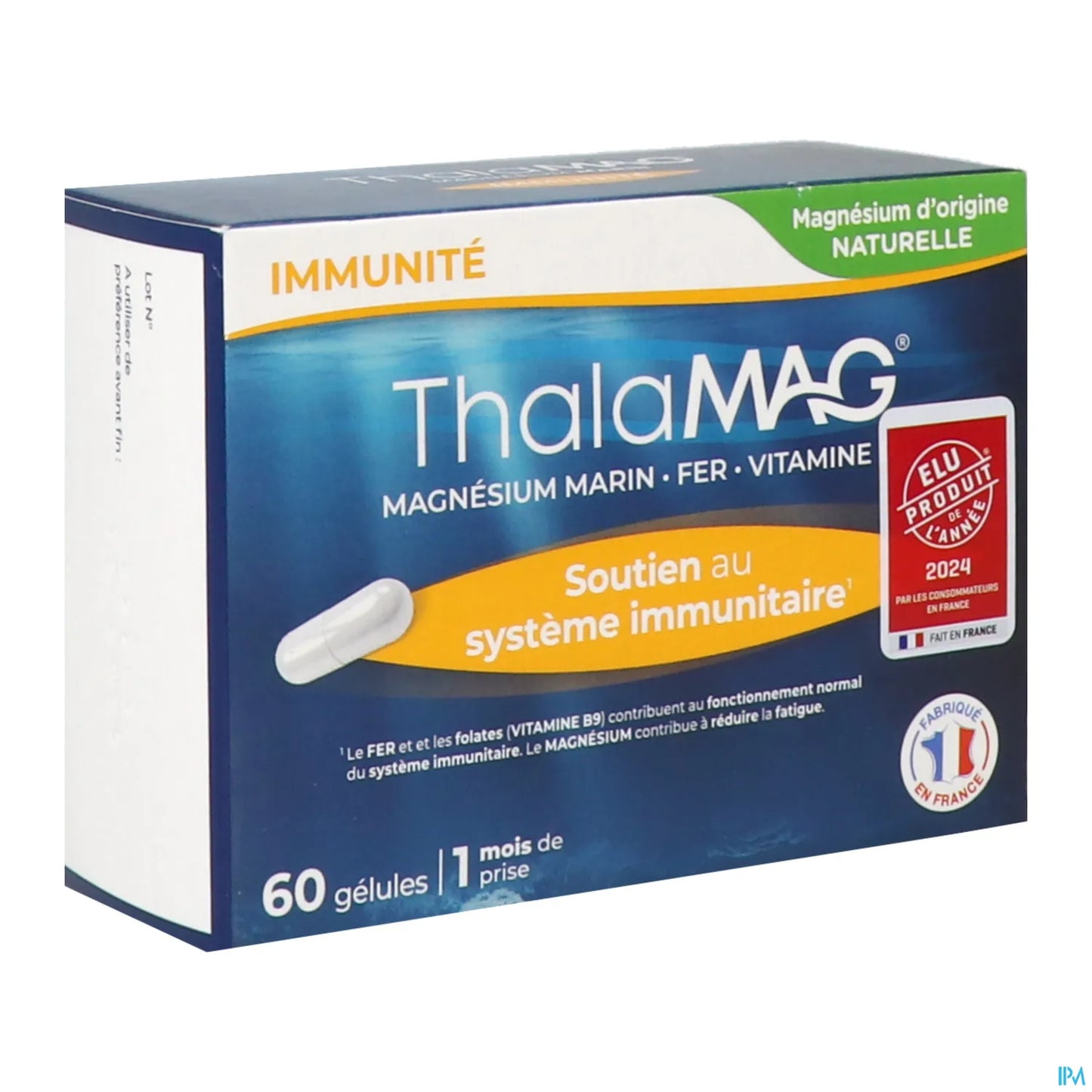Laboratoires Iprad Thalamag Forme Physique Et Mentale Magnésium Marin 60 Gélules