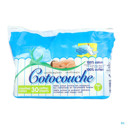 Pannolini di cotone Cotocouche 1a età x30