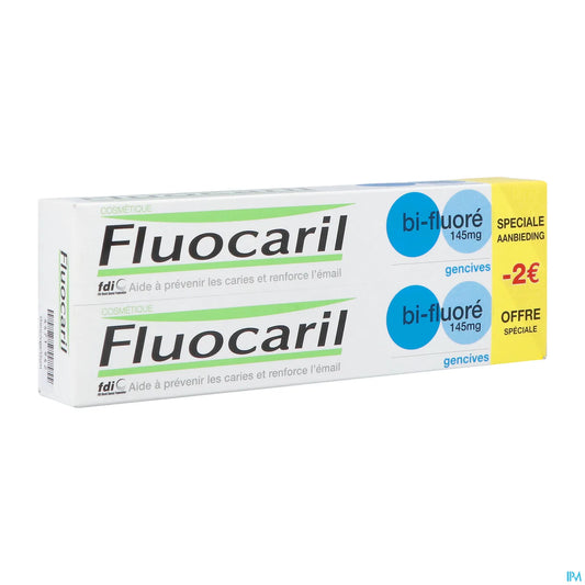 Dentifricio Bi-Fluoruro per Gengive 145 mg Confezione da 2 x 75 ml