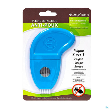Peigne Métallique Anti-Poux Et Anti-Lentes 3 en 1