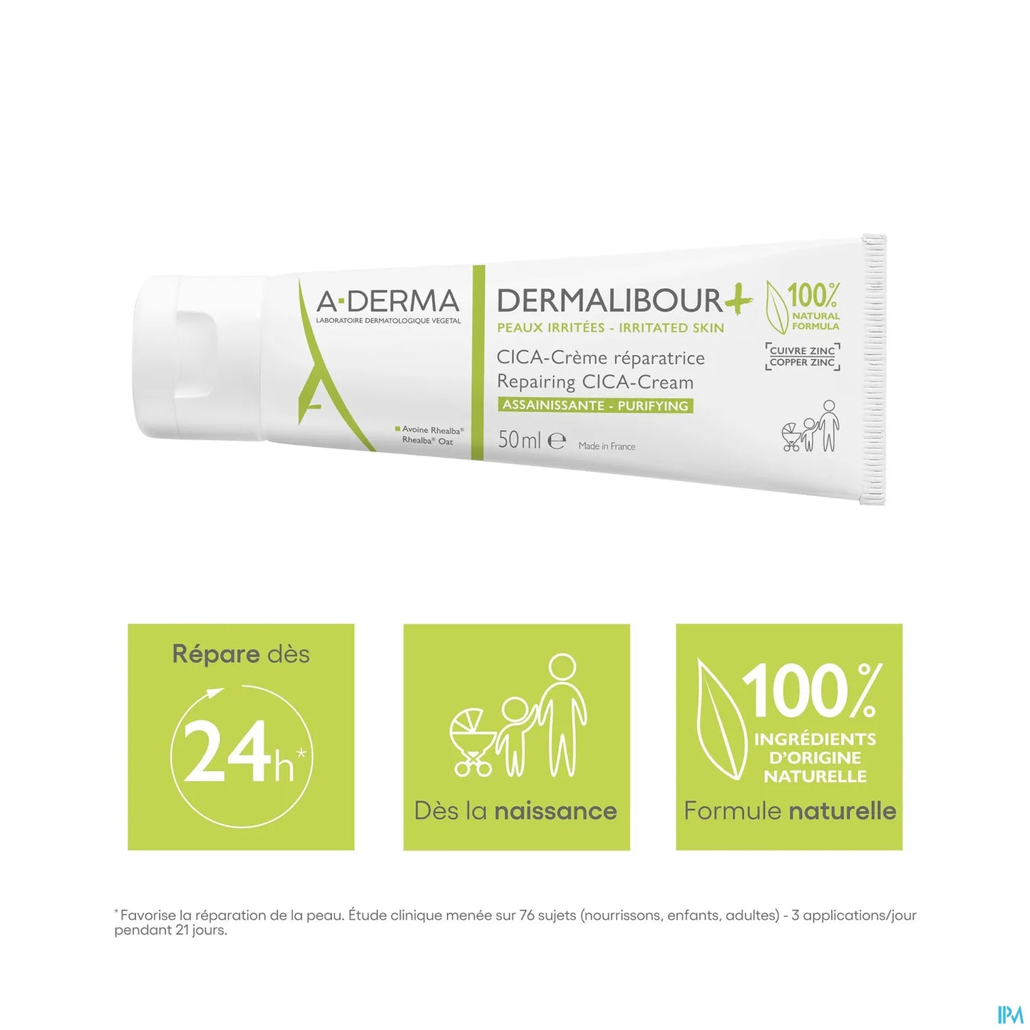 Dermalibour+ CICA Crème Réparatrice Assainissante 50ml