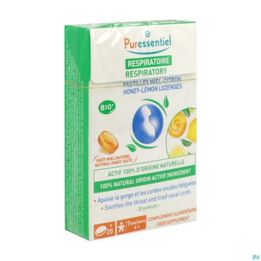 Respiratoire Pastilles Miel Citron 20 Pastilles