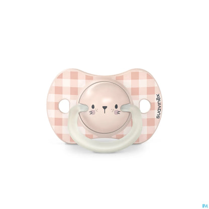 Pack of 2 SX Pro Night&amp;Day Powder Pink Pacifiers 0-6 Months