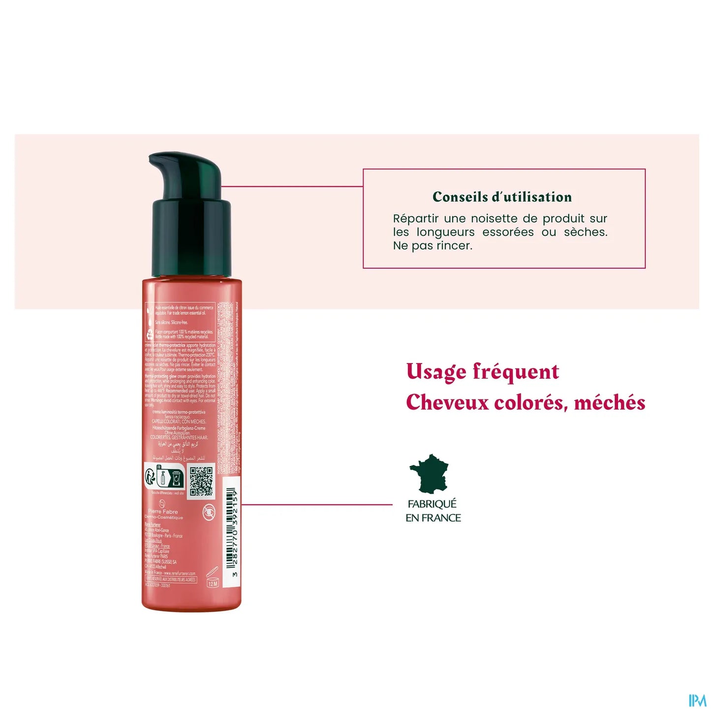 Crema illuminante termoprotettiva Color Glow, flacone con pompa da 100 ml
