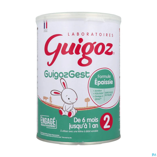 Latte in polvere addensato GuigozGest 2 Starch 2nd Age 780g