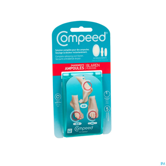 5 Blister Plasters Assortment 3 Sizes
