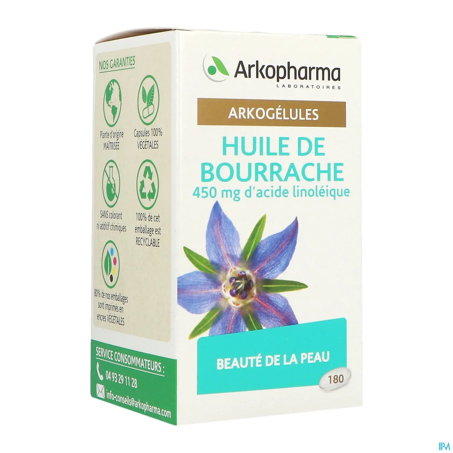 Arkogélules Huile de Bourrache Bio 180 Capsules