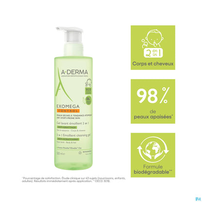 Exomega Control Gel Detergente Emolliente Antiprurito 500ml