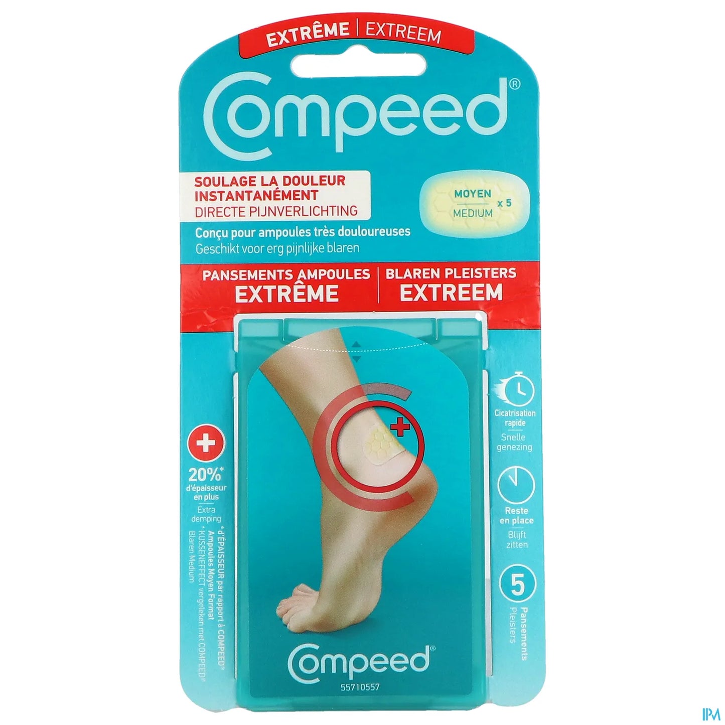 5 Extreme Blister Plasters Medium Size 4.2 x 6.8cm