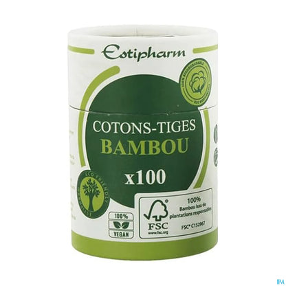 Cotons-Tiges Bambou Boîte 100