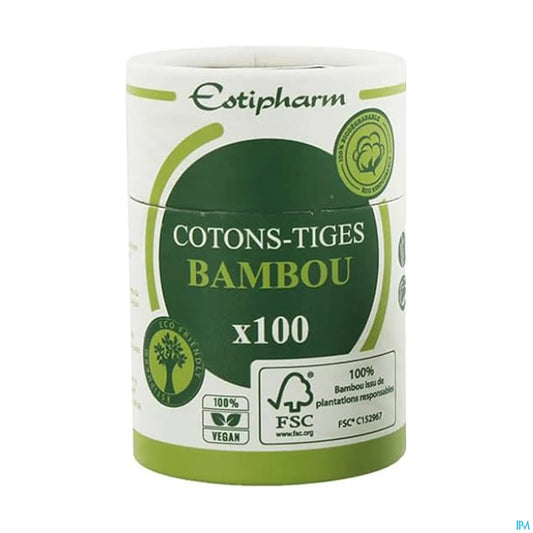 Cotons-Tiges Bambou Boîte 100