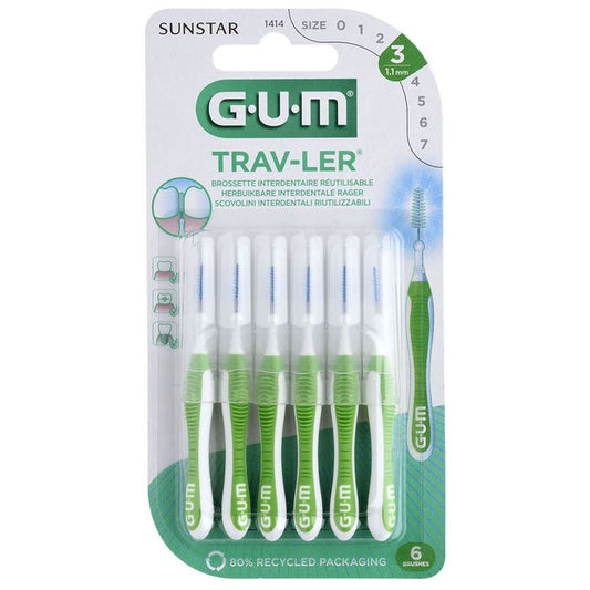 Spazzolini interdentali triangolari GUM Trav-Ler 1,1 mm