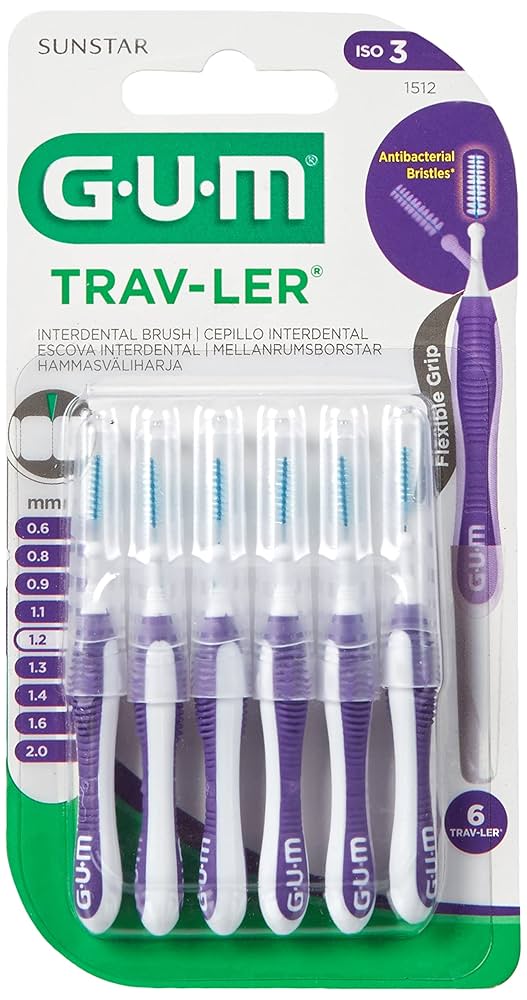 G.U.M Trav-Ler Brossette Interdentaire 1.2mm Violet 6 Pièces