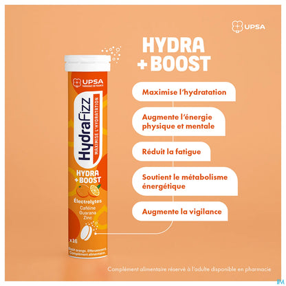 HydraFizz Hydra Boost Gusto Arancia 16 Compresse Effervescenti