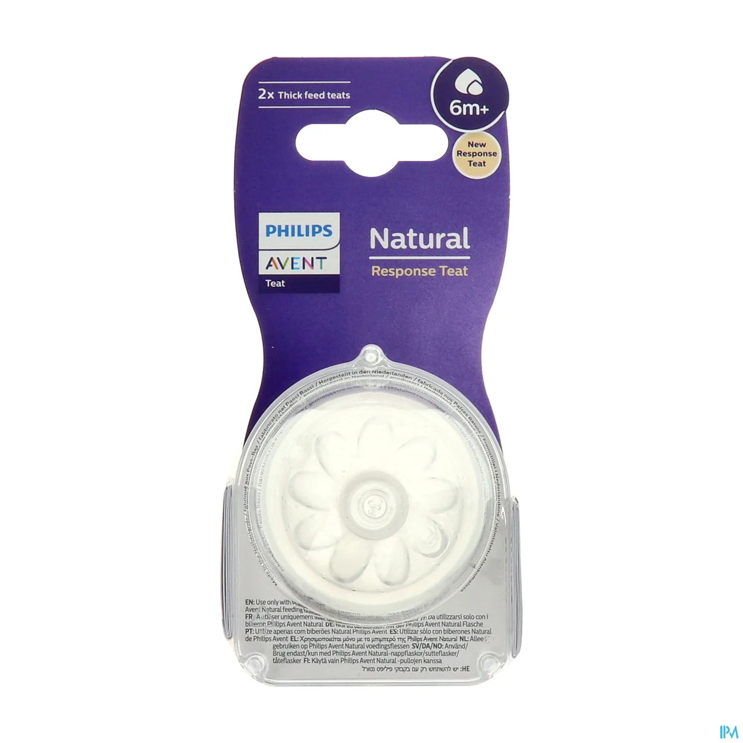 Philips Avent Natural Response Silicone Tétine 6m+ pour Liquides Épais - Pack de 2