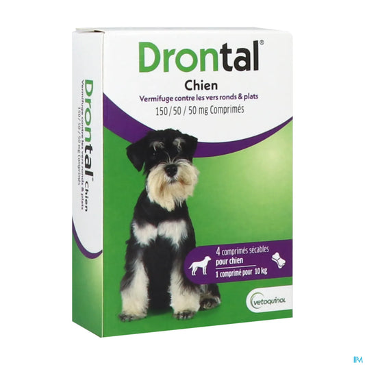 Drontal Vermifuge Chien Boîte 4 Comprimés