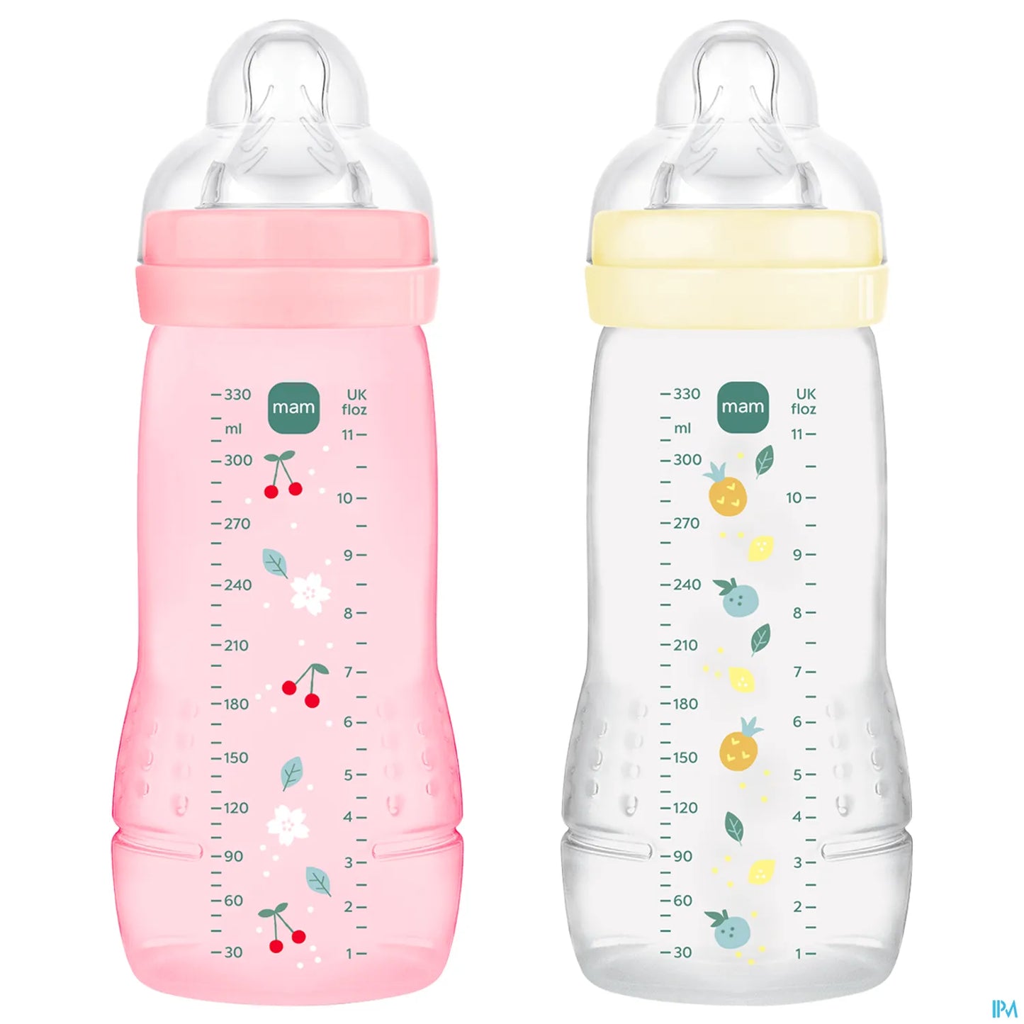 Easy Active Baby Bottle 330ml Berry Pearl Pack of 2