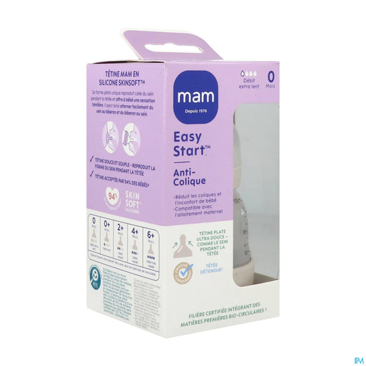 Biberon Easy Start Anti-Colique 130 ml 0 Mois Débit 0 Sable