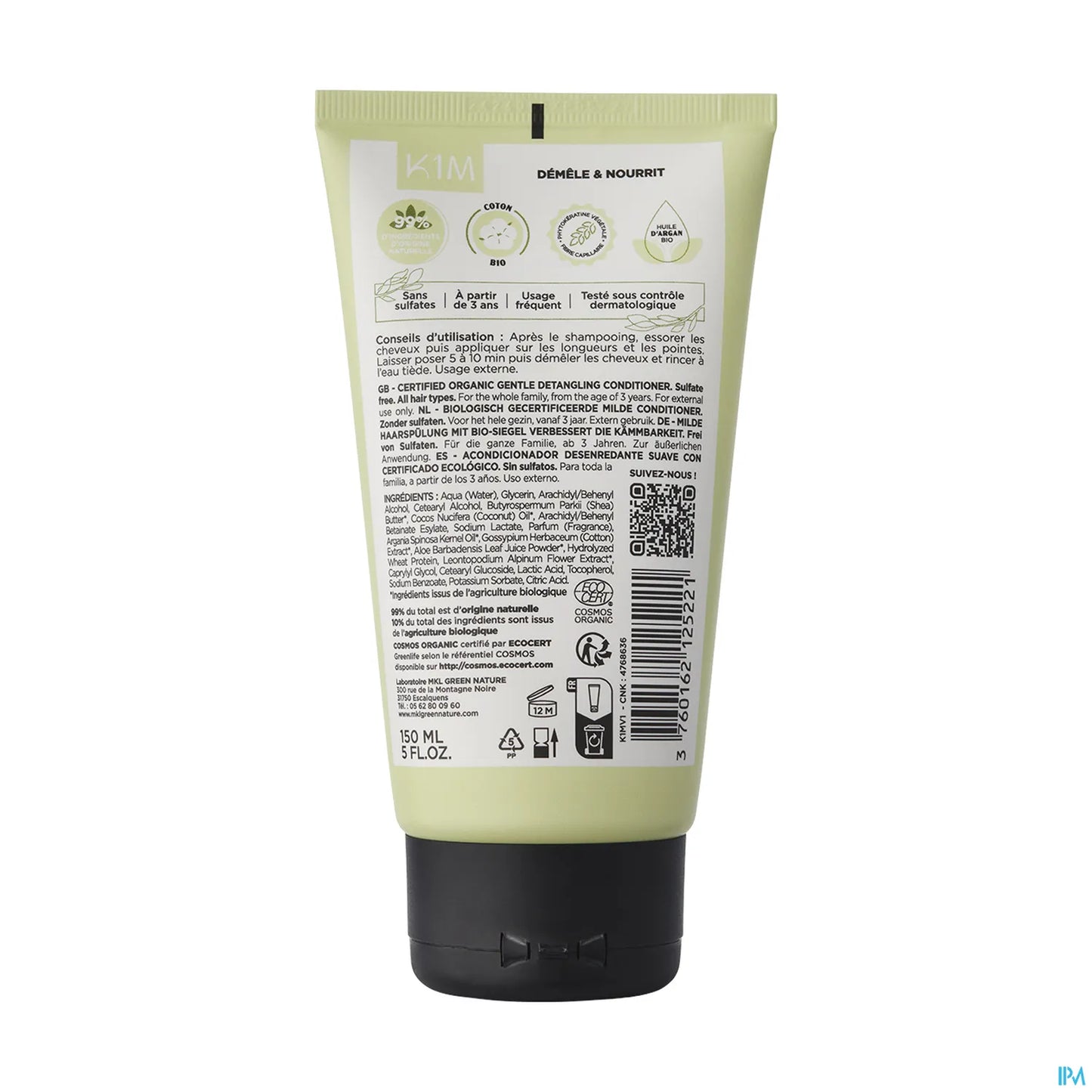 KERAHLIA Après-Shampooing Démêlant Doux 150ml