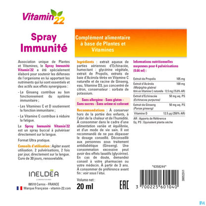 Ineldea Vitamin'22 Immunity Spray 20ml