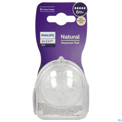 Philips Avent Tétines Natural Response Niveau 5 6 Mois et Plus x2
