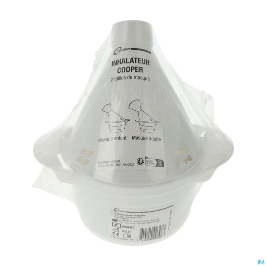 Inalatore per adulti in polietilene blu bianco