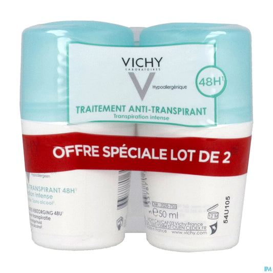 Deodorante antitraspirante roll-on intenso 48h 2x50ml