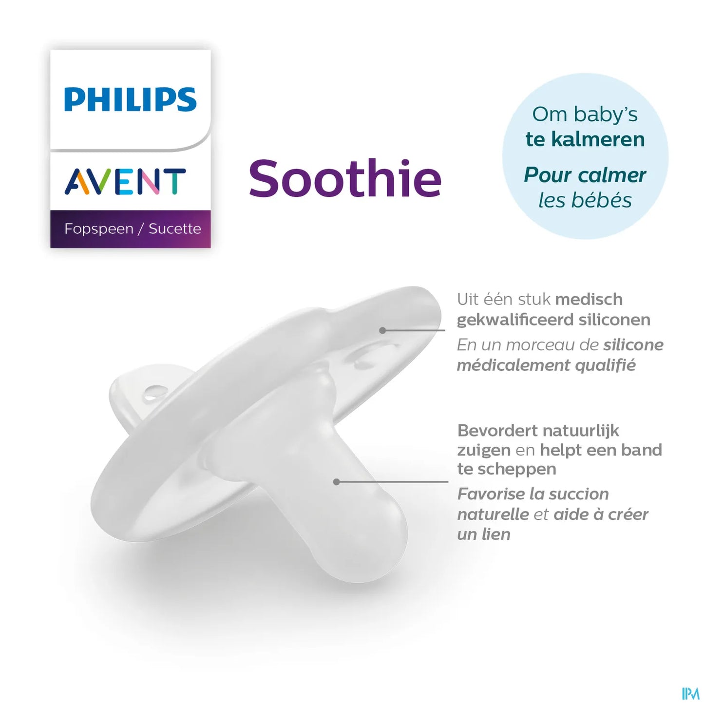 Avent Sucette Soothie Bleue 0 à 6 Mois 2 unités