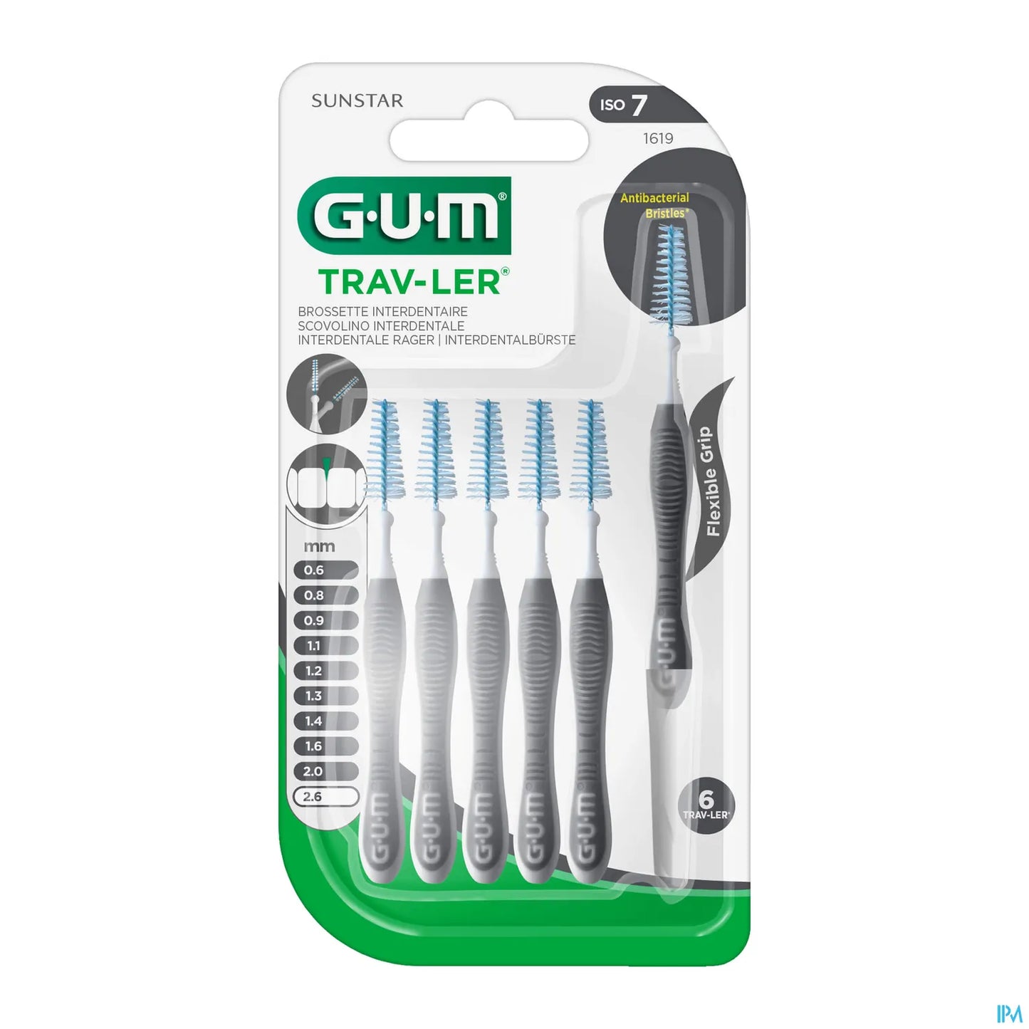 Spazzolino interdentale da viaggio GUM Trav-Ler 2,6 mm 6 unità