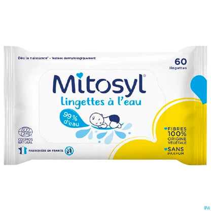 Lingettes à L'Eau Sachet Refermable 60 Lingettes
