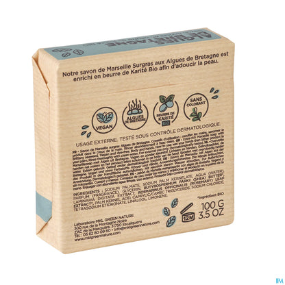 Sapone di Marsiglia Green Nature Surgras Alghe della Bretagna 100g