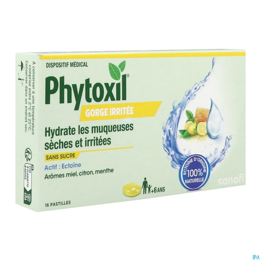 Sanofi Phytoxil Sore Throat Honey Lemon Mint 16 Lozenges