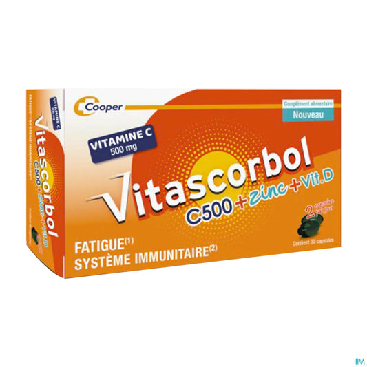 Vitascorbol C500 Zinc Vitamin D 30 Capsules
