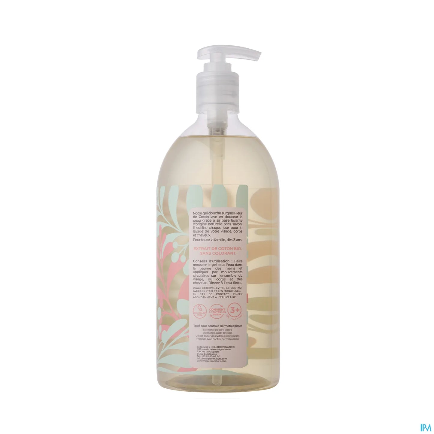 Gel doccia supergrasso Green Nature Organic Cotton Flower 1L