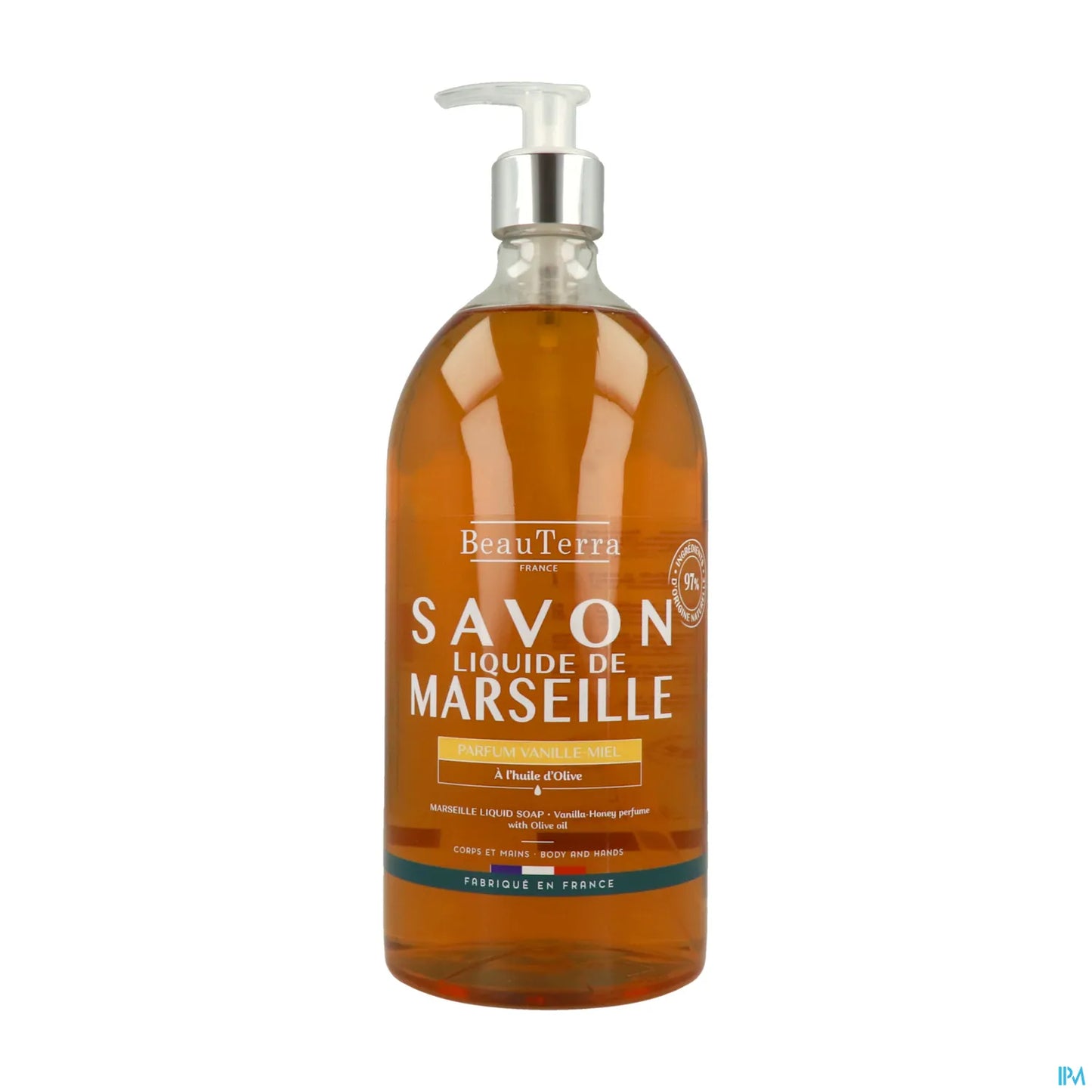 Sapone di Marsiglia al miele e vaniglia per corpo e mani 1L
