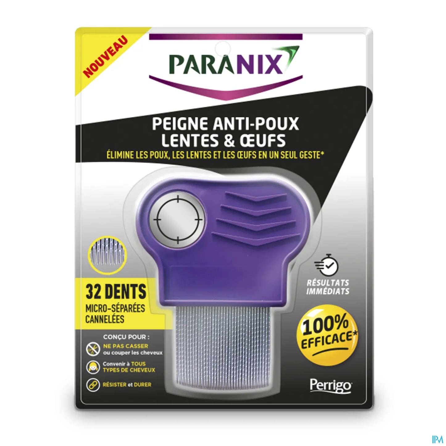 Peigne Anti-Poux Lentes Oeufs Métallique 1 Unité