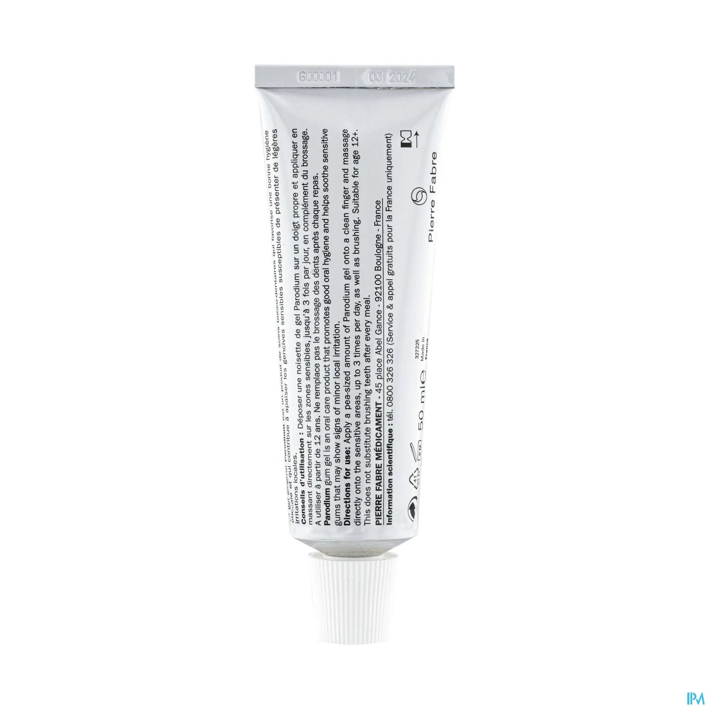 Oral Care Parodium Soin Gel Gingival Gencives Sensibles 50ml