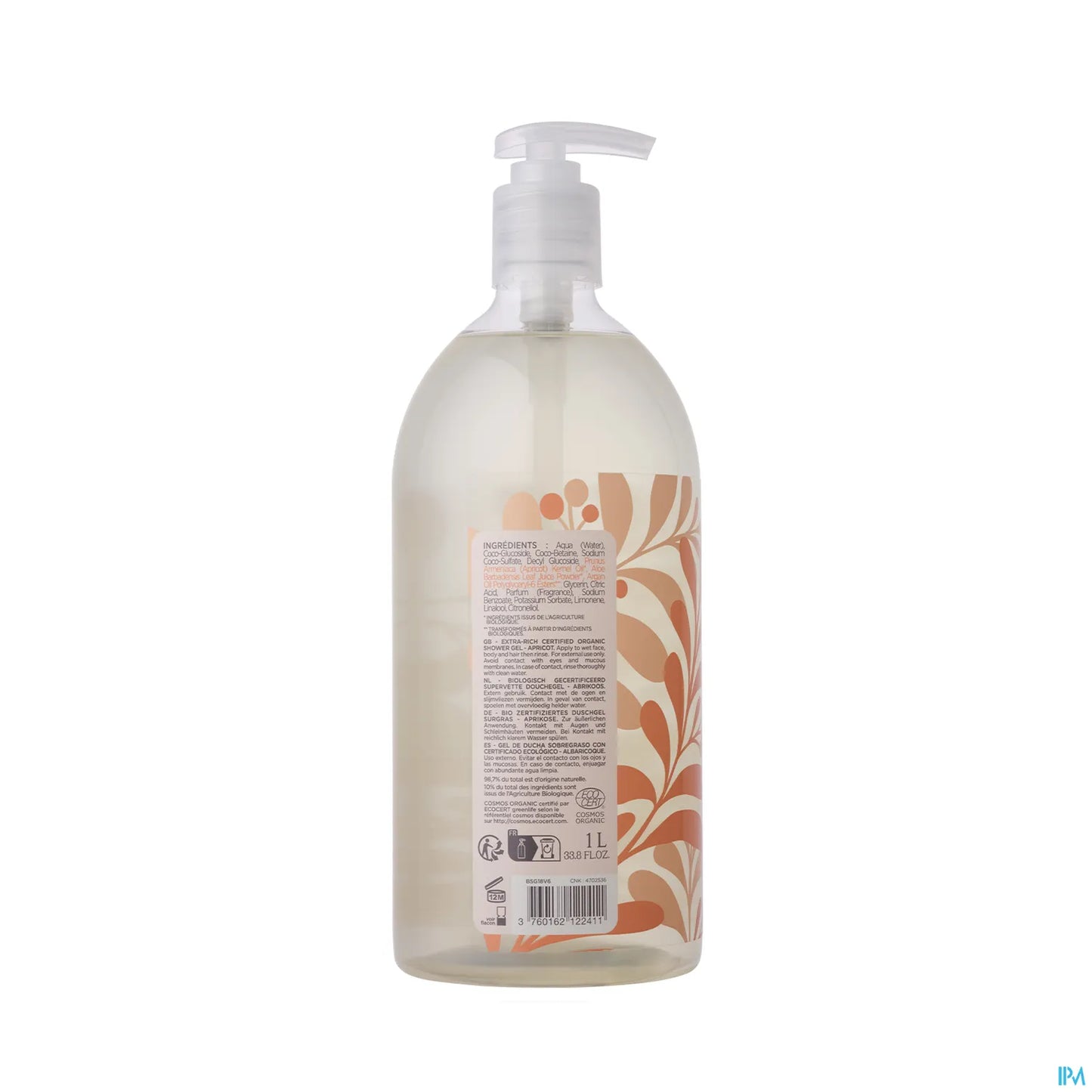 Green Nature Gel Douche Bio Abricot 1L