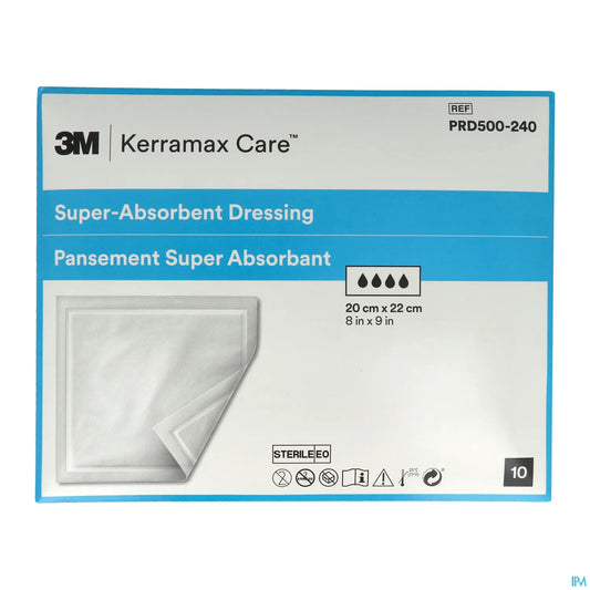 Kerramax Care Pansement Superabsorbant 20x22 cm Boîte de 10