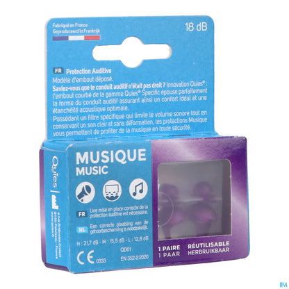 Protection Auditive Spécifique Musique 1 Paire