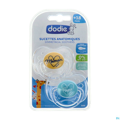 Set di 2 ciucci anatomici in silicone 18 mesi