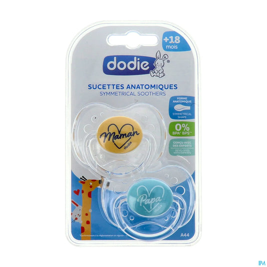 Set of 2 Anatomical Silicone Pacifiers 18 Months