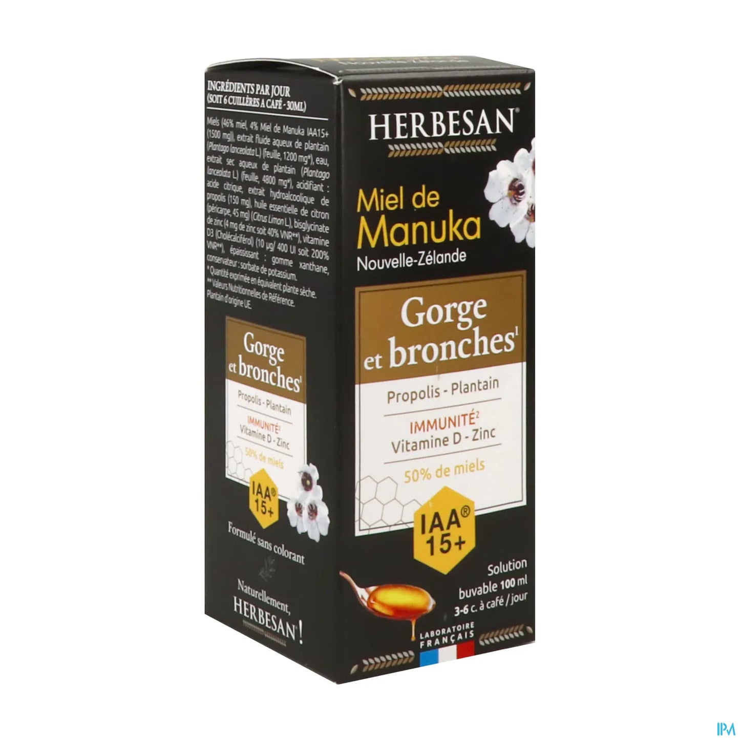 Sirop Gorge et Bronches Miel Manuka 100 mL