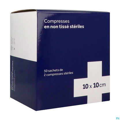 Compressa sterile in tessuto non tessuto 10x10 cm 50 buste da 2