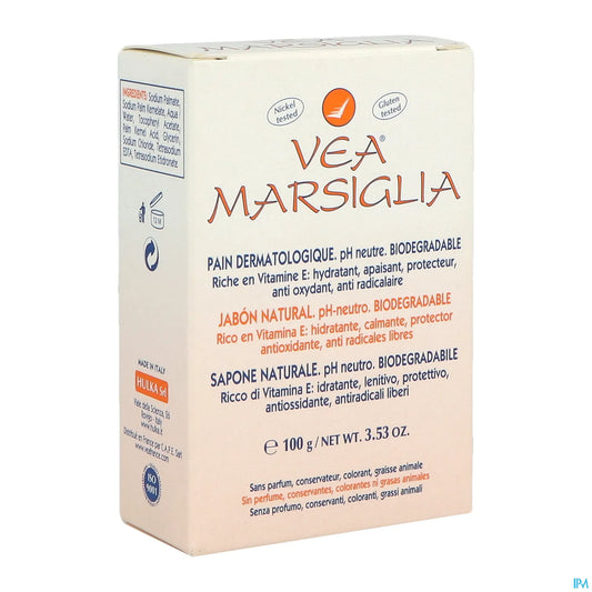 Marsiglia Protective Dermatological Bar with Vitamin E 100g