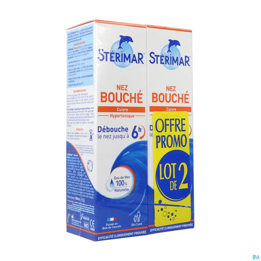 Nez Bouché Hypertonique Cuivre 2 x 100 ml